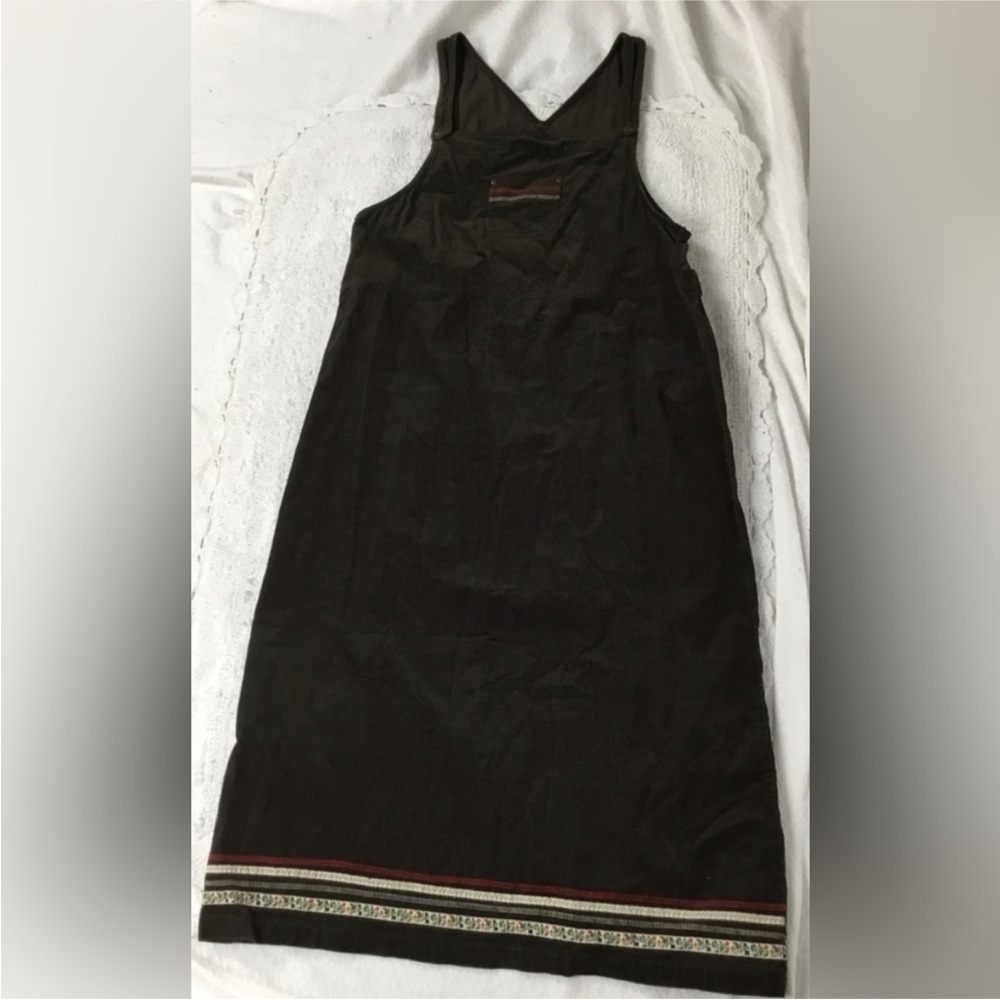 Vintage TRUE BLUE Bib Style Corduroy Maxi Dress size XL
